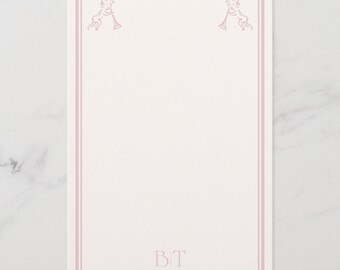 Coquette Personal Stationary | Preppy Personal Notecard | Baroque Personalized Office Supplies | Grandmillenial Personalized Stationery