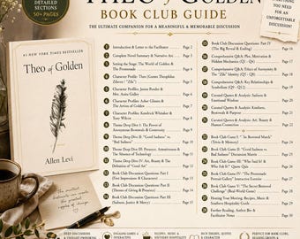 Theo of Golden Book Club Guide | Discussion Questions, Games, Activities, Character Analysis, Book Club Printable PDF