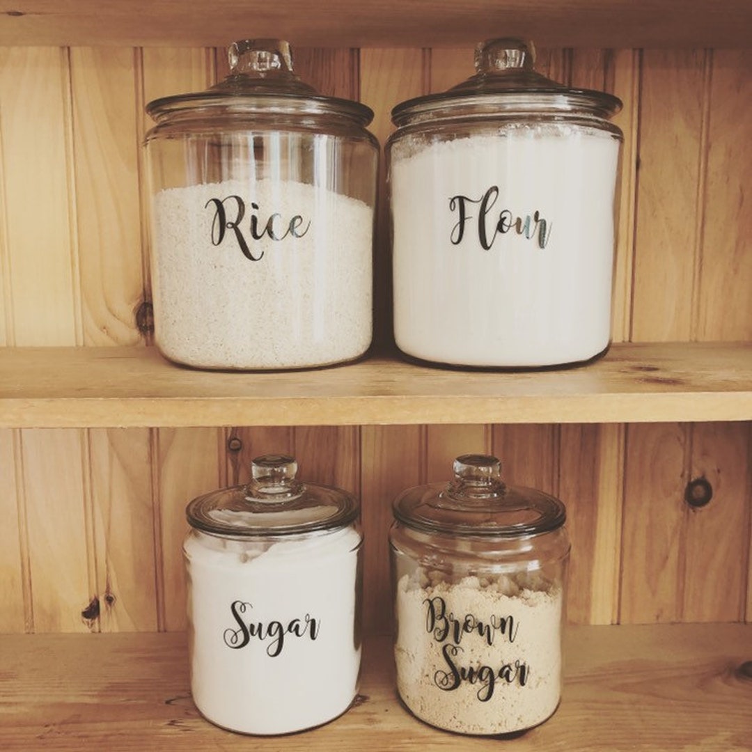Farmhouse Canister Label Set -choose 4 - Etsy