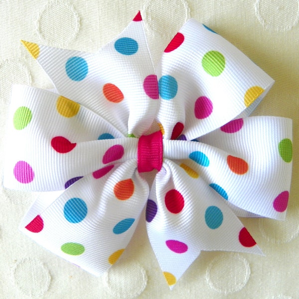 Party Dots Pinwheel Bow