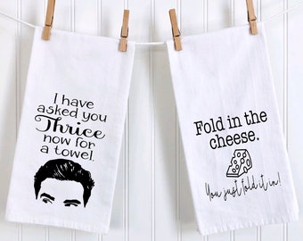 Schitt’s Creek Inspired Tea Towels - Kitschy Kitchen