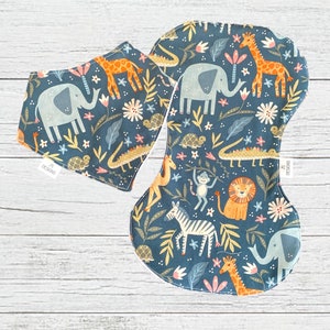 Bandana Bib and Burp Cloth - Sage Safari