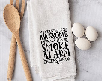 Smoke Alarm Tea Towel - Kitschy Kitchen Collection