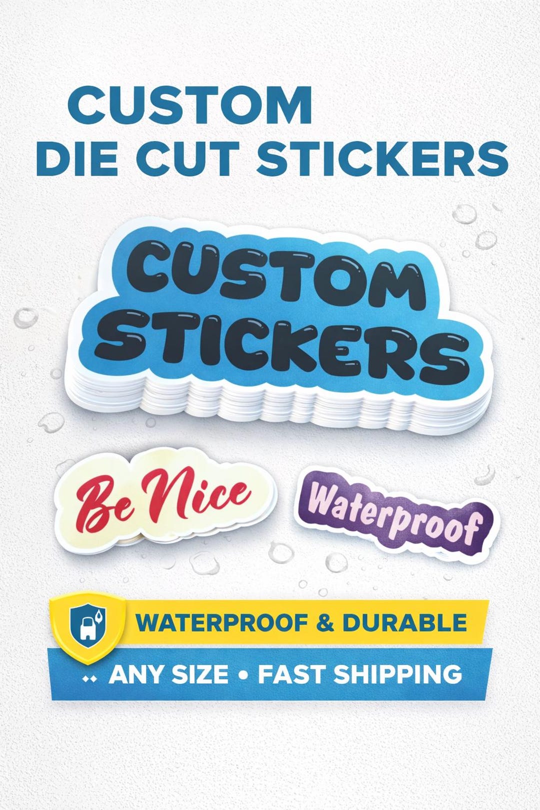 Custom Logo Stickers | Die Cut Waterproof Vinyl Decal | Small Business ...
