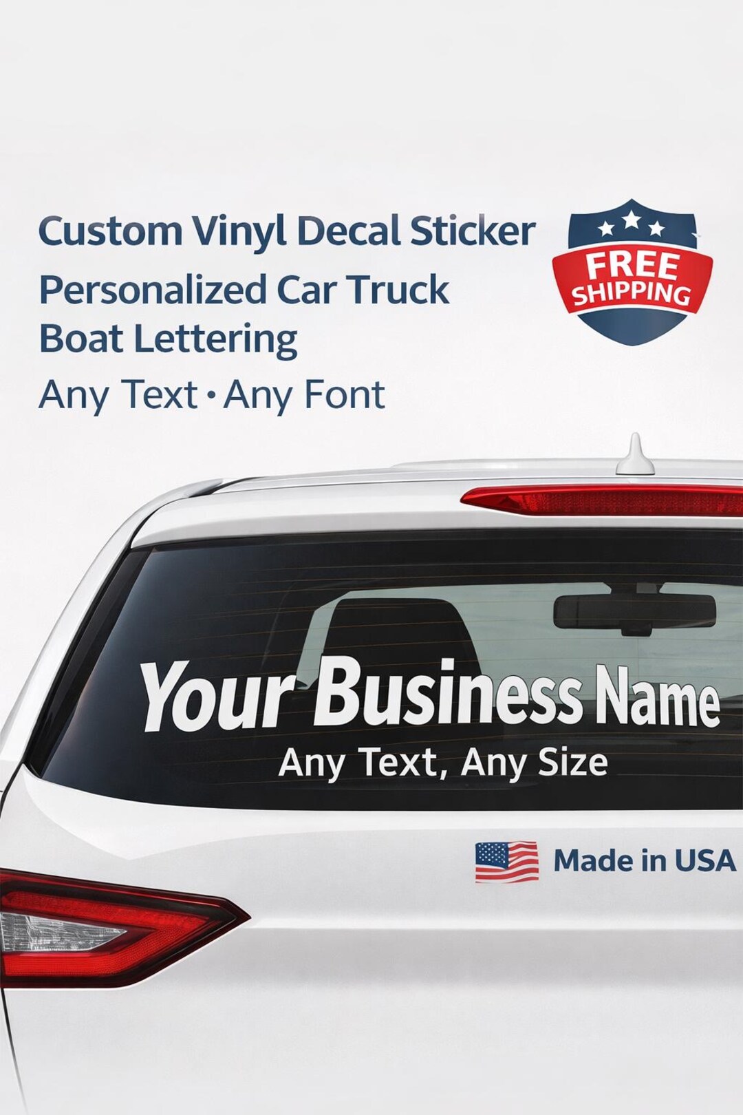 Custom Vinyl Lettering Decal Personalized Text for Car Truck Boat ...