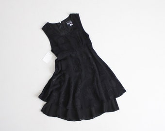 black chiffon dress | vintage Nicole Miller dress | sheer black cocktail dress