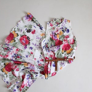 floral garden dress 100% cotton dress full floral dress image 1