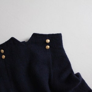 navy military skirt 100% wool skirt short wool skirt image 1