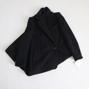 black wool coat long wool coat long city coat image 2