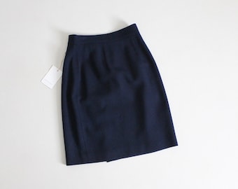 short wool skirt | navy blue mini | 100% wool skirt