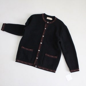 jas van gekookte wol | vintage L.L. Bean jasje | zwarte wollen jas