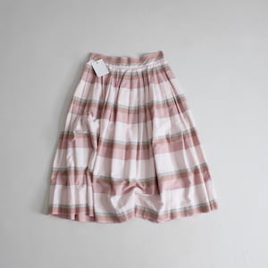 striped pink skirt | pleated pink skirt | full striped skirt