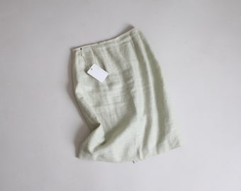 pale green skirt | linen pencil skirt | green linen skirt