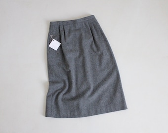 gray wool skirt | grey a-line skirt | 100% wool skirt