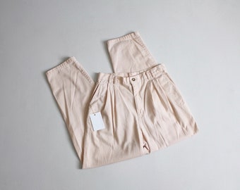 pink cotton trousers | pink pleated trousers |  light pink pants