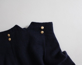 navy military skirt | 100% wool skirt | short wool skirt