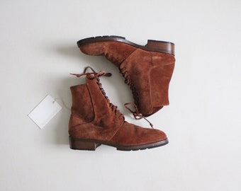 suede ankle boots | size 7.5 boots | brown suede boots