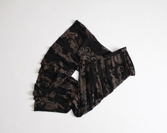 black floral skirt | sheer floral midi skirt | long pleated skirt