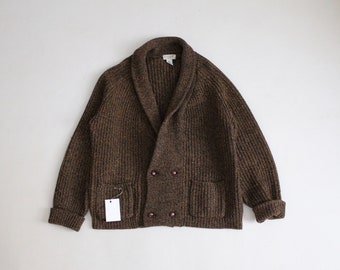 men's wool cardigan | vintage banana republic | shawl collar sweater