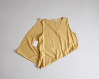 raw silk dress | marigold yellow dress | minimal silk dress