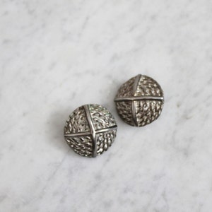 oversized earrings / silver earrings / clip on earrings