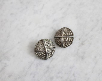 oversized earrings / silver earrings / clip on earrings