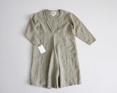 sage green linen dress vintage Flax dress vintage juniors teen dress