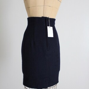 navy military skirt 100% wool skirt short wool skirt image 7