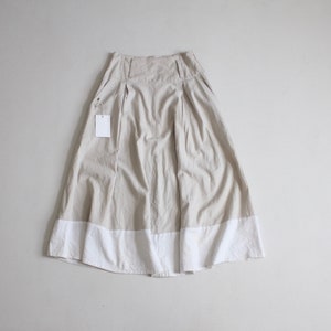 beige linen skirt long beige skirt linen midi skirt image 3