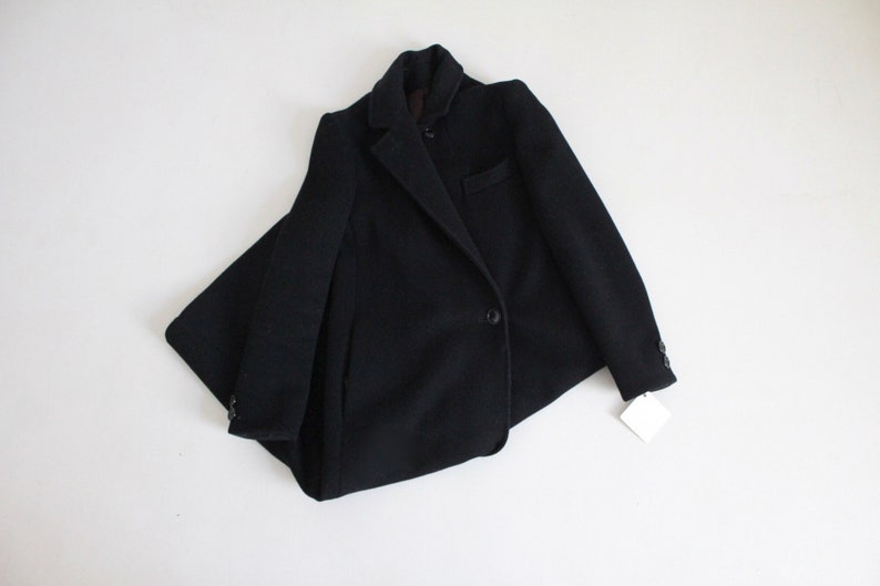 black wool coat long wool coat long city coat image 2