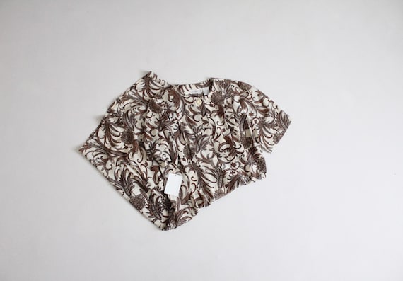 paisley silk dress | brown and white dress | paisl