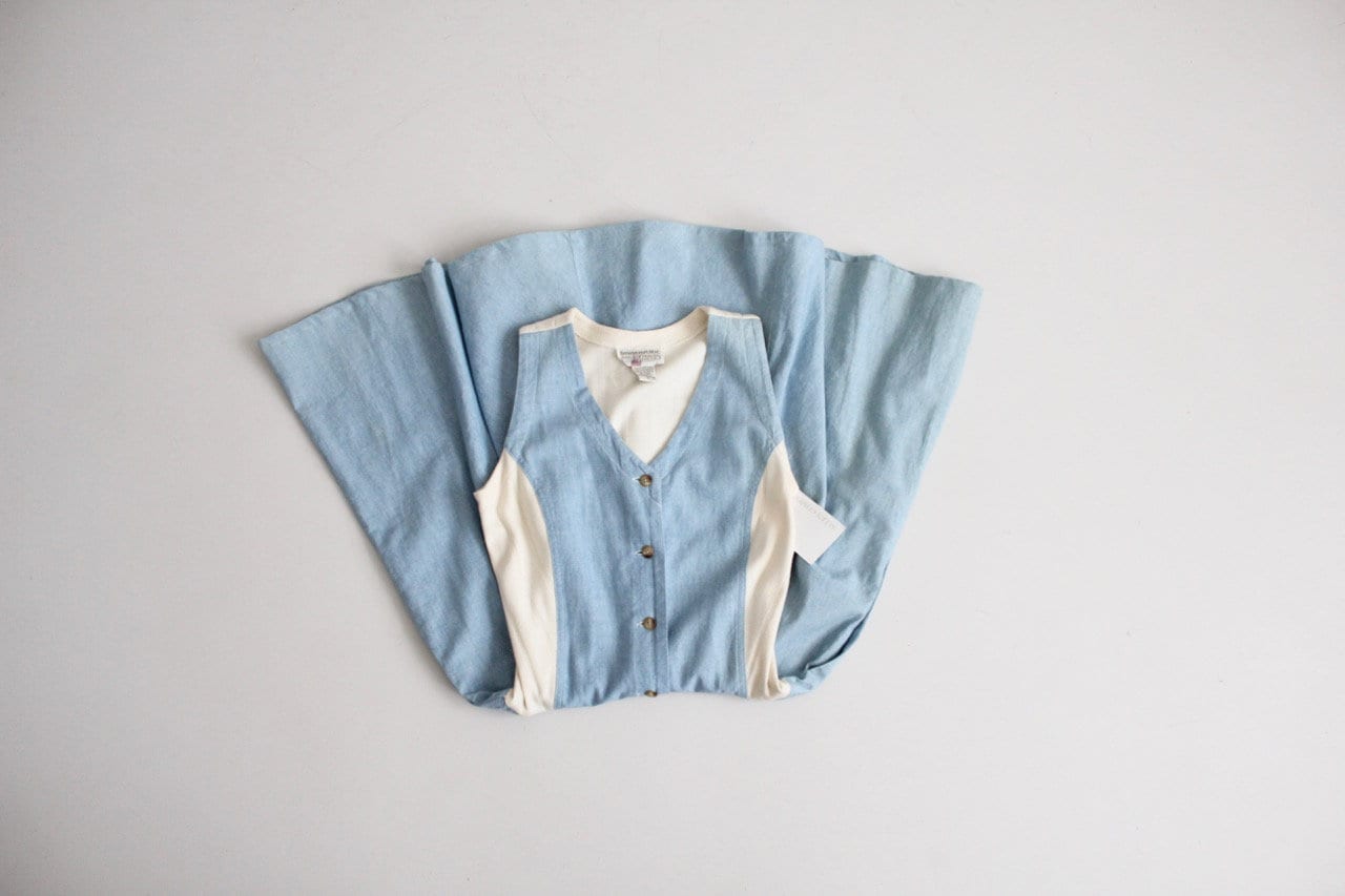Stretch Chambray Dress Denim Dress Chambray Tea Dress - Etsy
