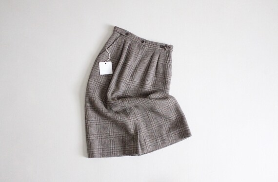 glen plaid skirt | vintage wool skirt | plaid wool