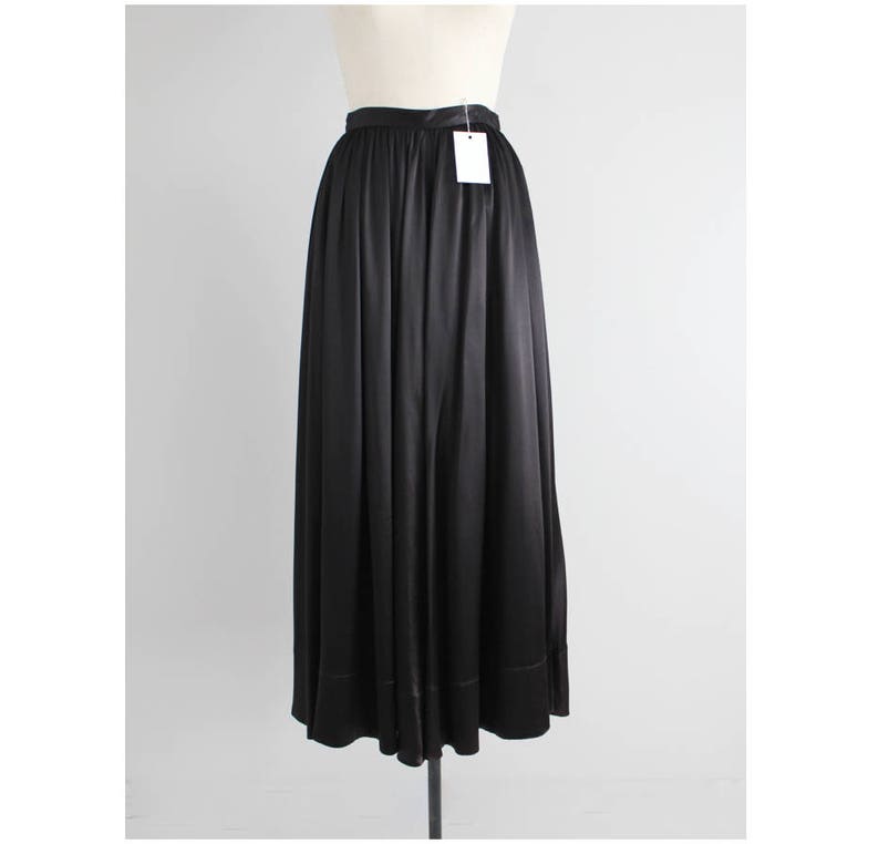 Full Black Maxi Skirt Black Evening Skirt Shiny Black - Etsy