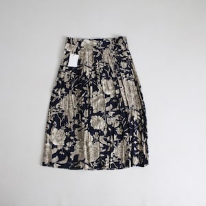 navy floral skirt floral rayon skirt cottage rose skirt image 4