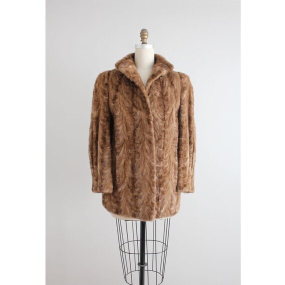 mink fur coat | vintage mink coat | 1950s brown mi