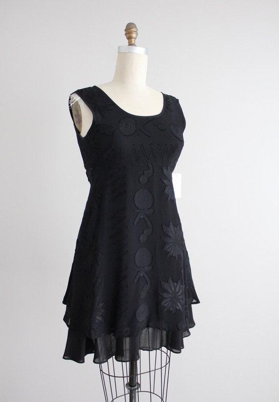 black chiffon dress | vintage Nicole Miller dress… - image 3