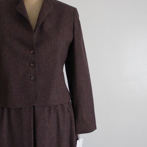 wool skirt suit plum wool suit blazer and skirt image 2