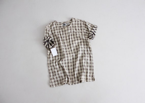plaid floral blouse | muted floral blouse | floral