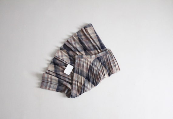 plaid wool skirt | pleated plaid skirt | full plai