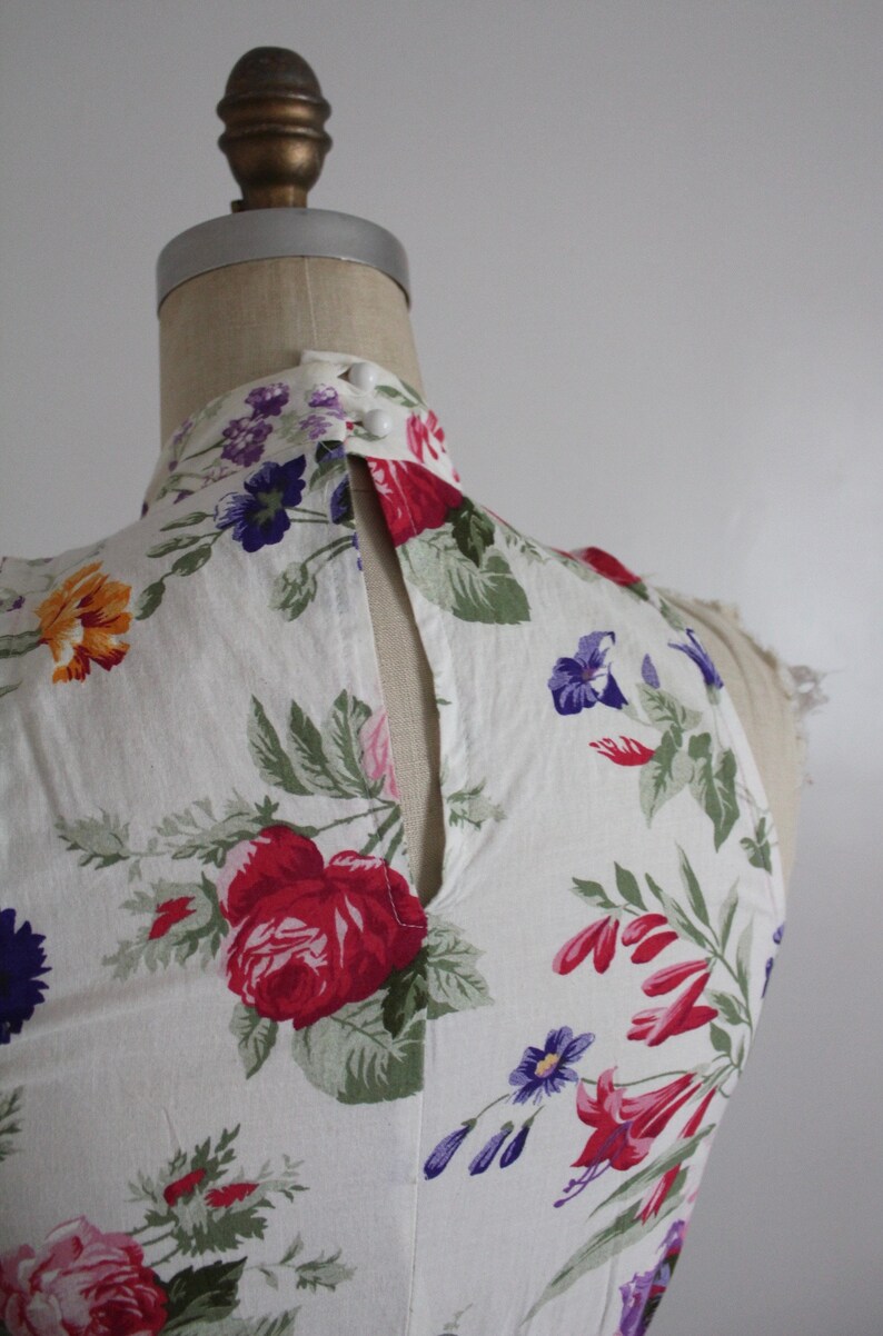 floral garden dress 100% cotton dress full floral dress image 6