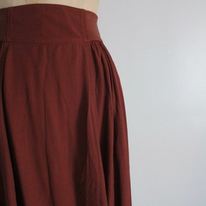 rust brown skirt full flouncy skirt high waisted skirt image 5