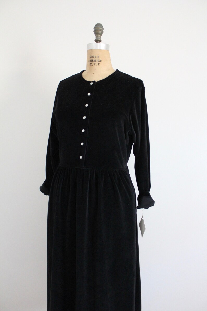 schwarzes Samtkleid schmiede und hawken kleid langen schwarzen Kleid Bild 5