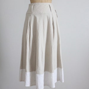 beige linen skirt long beige skirt linen midi skirt image 4