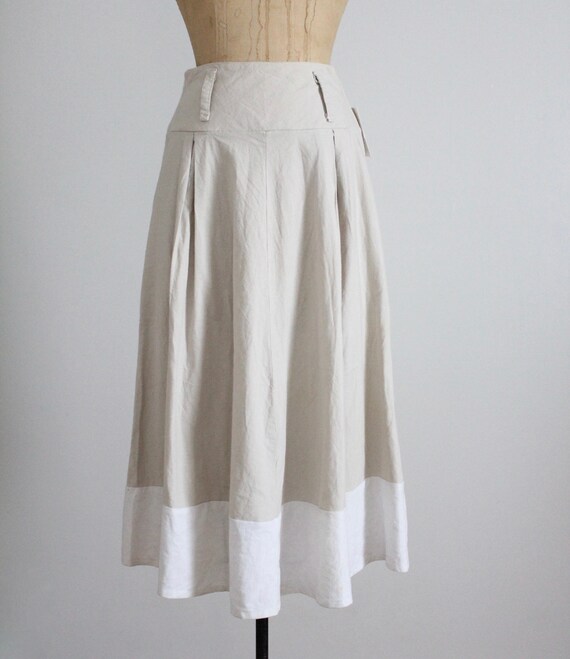 beige linen skirt | long beige skirt | linen midi… - image 4