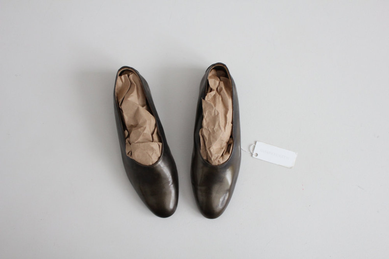 marbled metallic ballet flats | glove shoes 6.5 | metallic leather flats 6