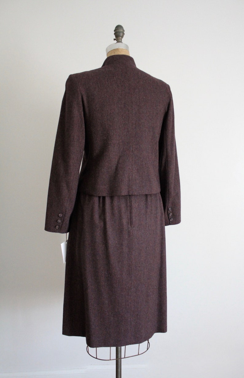 wool skirt suit plum wool suit blazer and skirt image 8