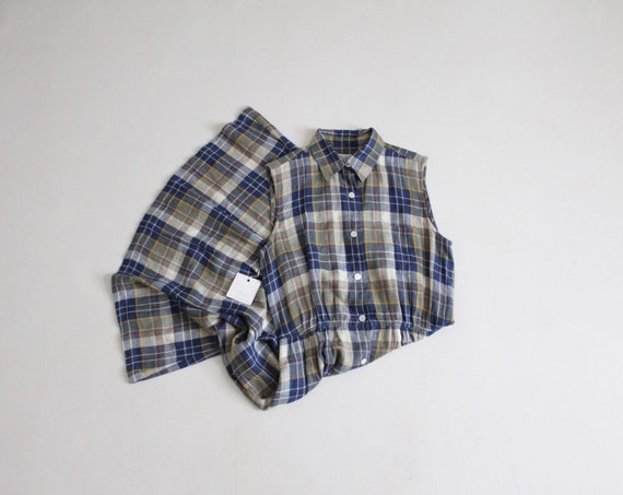 autumn plaid dress | vintage banana republic dress