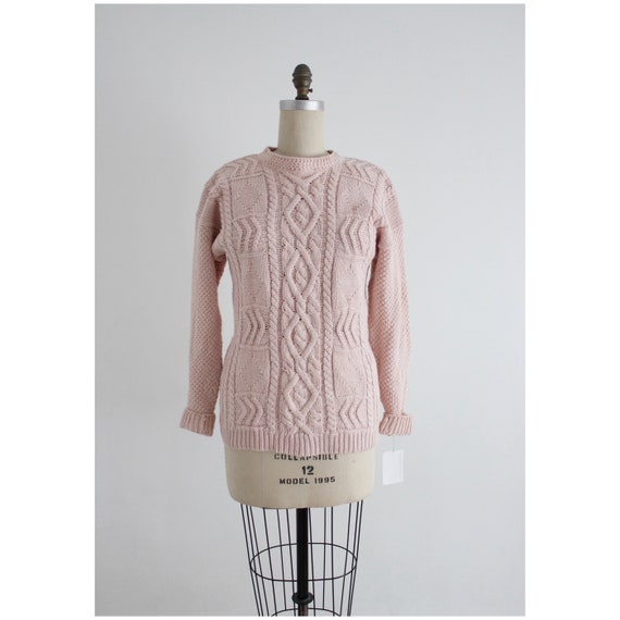 ballet pink sweater | pink cotton sweater | long p