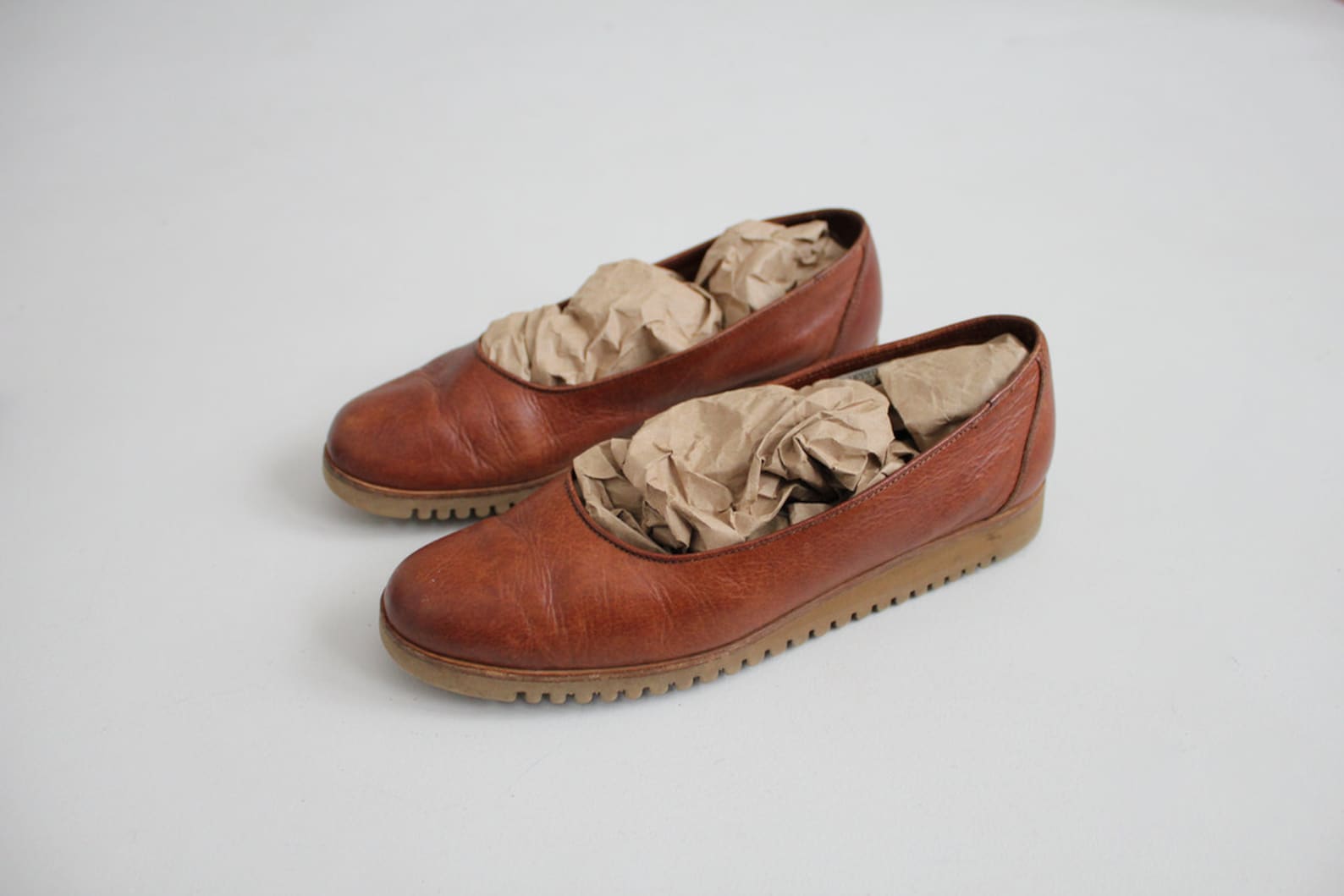 platform ballet flats | ballet flats 8.5 | brown leather flats